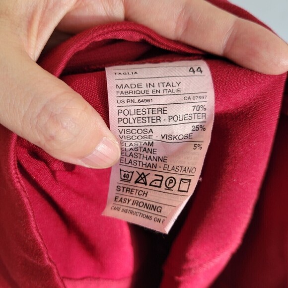 Sisley Made In Italy Red A-Line Mini Skirt Size 44 - Picture 8 of 10